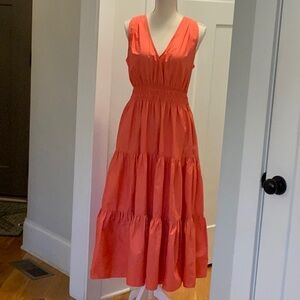 Size 6 Maeve tiered sleevelesss midi dress from Anthropologie